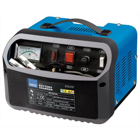 Draper 12/24V Battery Charger, 25-30A - For Lead Acid Batteries Up to 350Ah