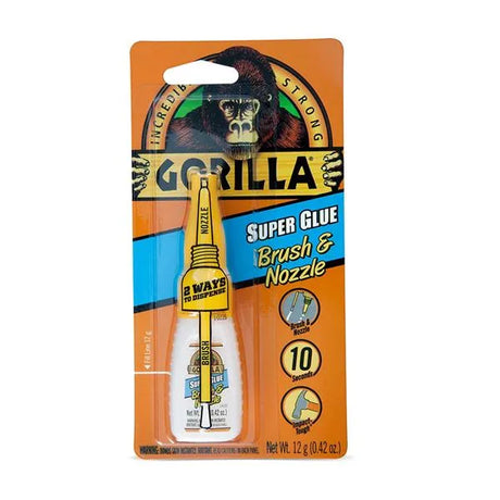 Gorilla Super Glue Brush and Nozzle 12g