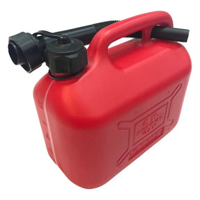 Jefferson 5L Red Plastic Fuel Can with Flexible Spout