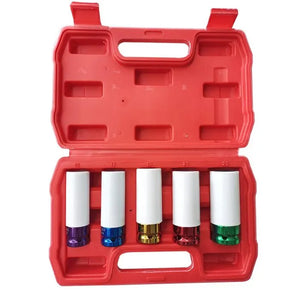 Jefferson 5 Piece 1/2" Alloy Wheel Impact Socket Set