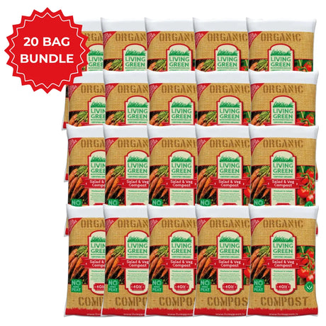 Living Green Compost Salad & Veg 40 Litre (x20 Bags Pallet Bundle)