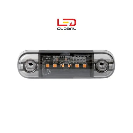 6 LED Flush Mount Marker Light (Amber) - 12/24V, IP67, EMC & RoHS Compliant (LG107)