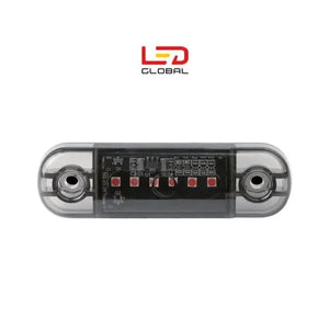 6 LED Flush Mount Marker Light (Red) - 12/24V, IP67, EMC & RoHS Compliant (LG108)