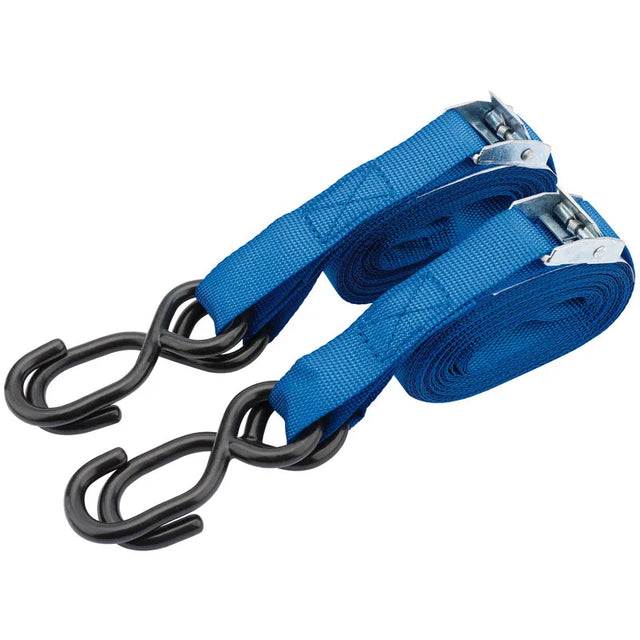 Draper Ratcheting Tie Down Straps, 5.0m x 25mm, 125KG (2 Piece)