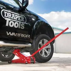 Draper 3 Tonne Red Heavy Duty Garage Trolley Jack