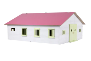 Kids Globe Large Pink Horse Stable with 7 Horse Stalls