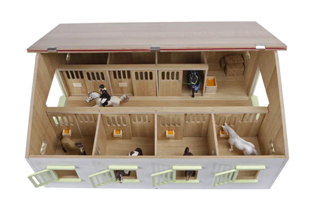 Kids Globe Large Pink Horse Stable with 7 Horse Stalls