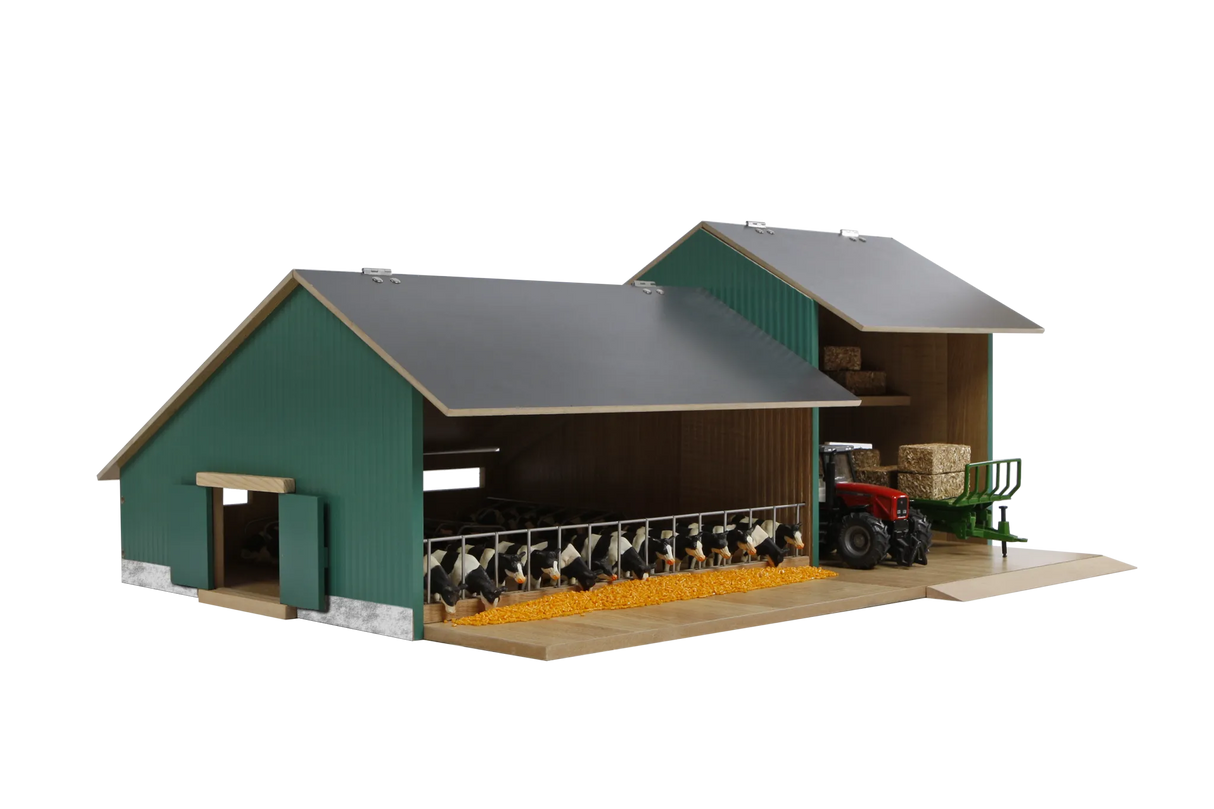 Kids Globe Cattle & Machinery Farm Shed