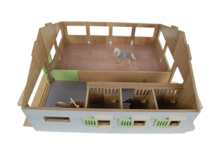 Kids Globe Horse Stable with 3 Boxes, Wash Box and Indoor Arena