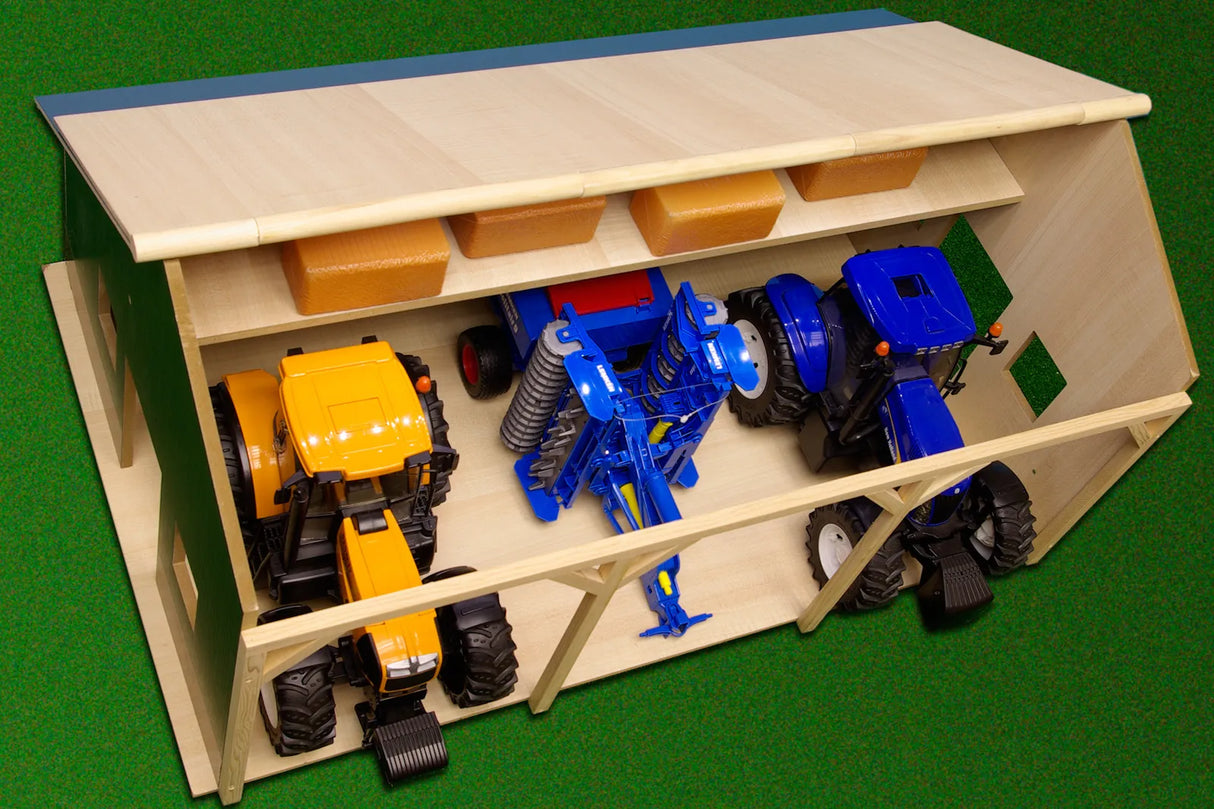 Kids Globe Wood Farm Machinery Shed 1:16