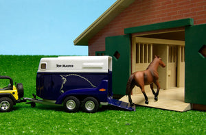 Kids Globe Wooden Horse Stable with 9 horse stalls