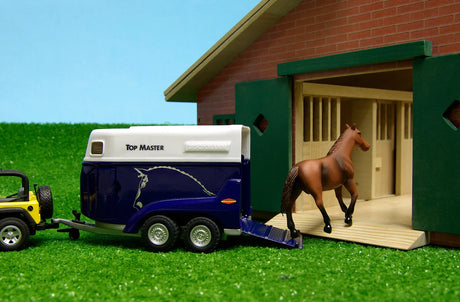 Kids Globe Wooden Horse Stable with 9 horse stalls