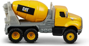 CAT Metal 3-Pack Concrete Mixer, Dump Truck, Grader