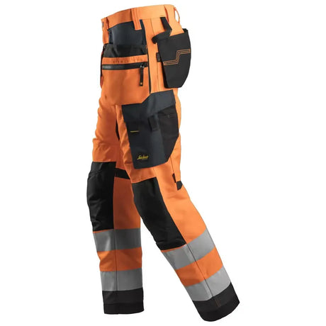 Snickers 6230 High-Vis Work Trousers+ Holster Pockets Class 2