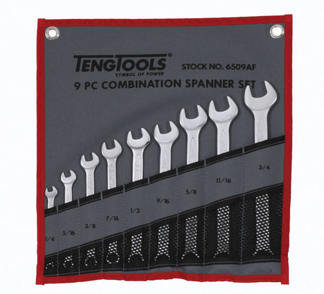Teng Tools 9 Piece AF Combination Spanner Set