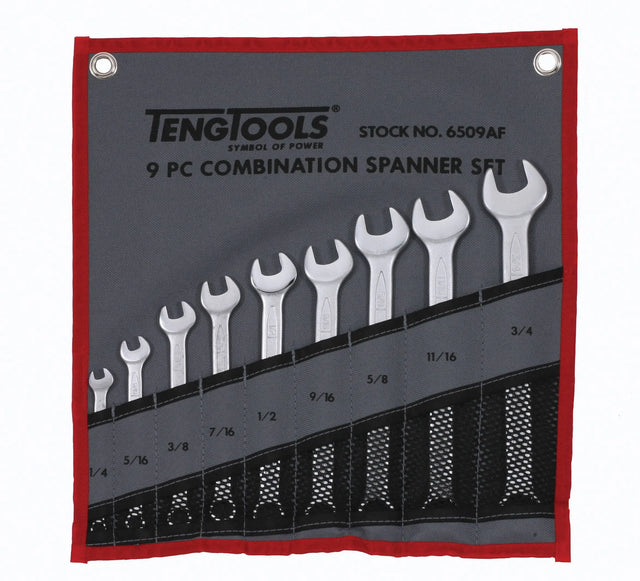 Teng Tools 9 Piece AF Combination Spanner Set