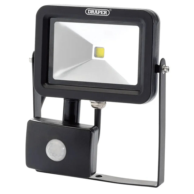 Draper Cob LED Slimline Wall Mounted Floodlight with PIR Sensor 10W 700 Lumens