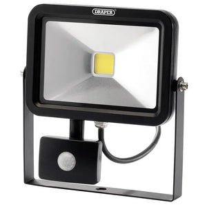 Draper Cob LED Slimline Wall Mounted Floodlight with PIR Sensor 20W 1300 Lumens