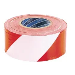 Draper 75mm x 500M Red and White Barrier Tape Roll