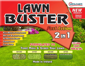 Lawn Buster 2.5L - Fast 2-in-1 Action Moss Killer and Lawn Greener