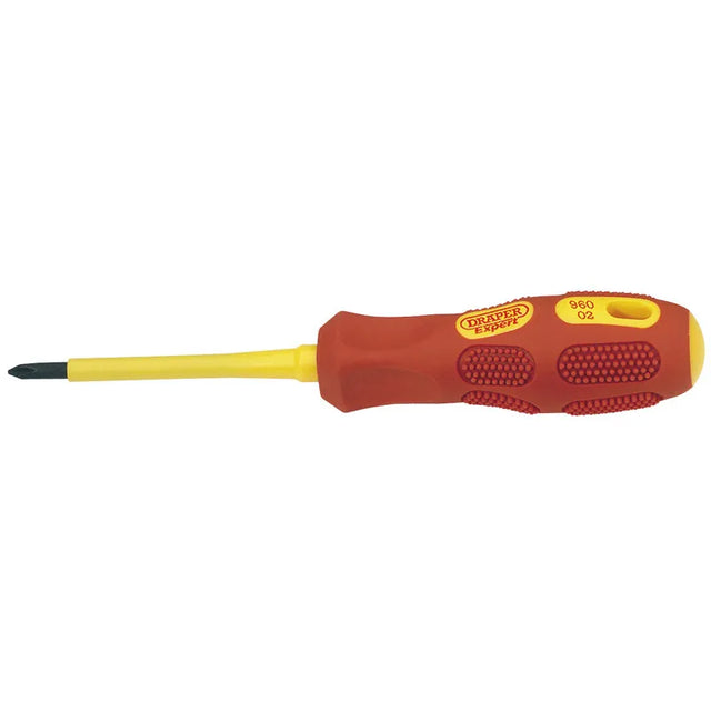Draper VDE Approved Fully Insulated Cross Slot Screwdriver, 80mm