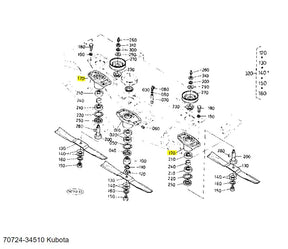 70724-34510 Kubota Holder Pulley