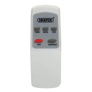 Draper 230V Oscillating Wall Mounted Fan with Remote Control, 16"/400mm, 3 Speed Settings (70975)