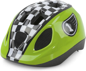 Headgy Children's Bike Helmet with Race Pattern Green Size S