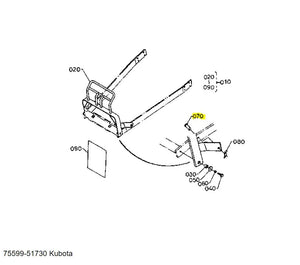 75599-51730 Kubota Clevis Pin (5/8 x 1-1/2) - Genuine OEM Part