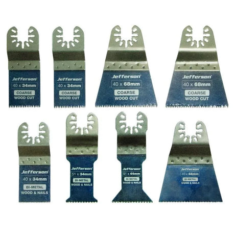 Jefferson 8 Piece Bi-Metal Multi Tool Blade Set