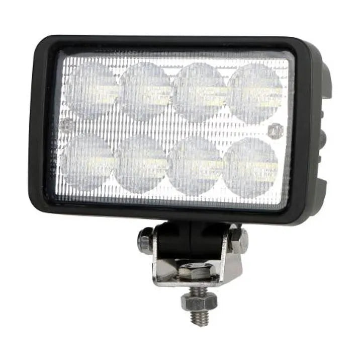 LED Global 80 Watt LED Rectangle Adjustable Mount Work Light, 6400 Lumens - IP68 Rated Flood Beam for Heavy Duty Equipment