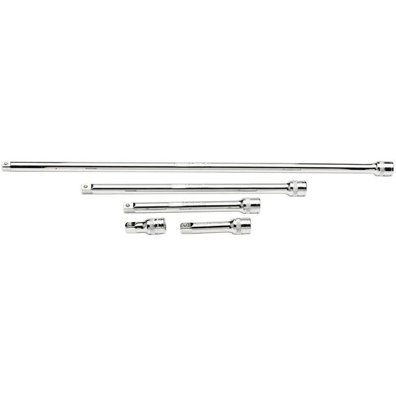 Draper Extension Bar Set, 3/8" Sq. Dr., Polished Chrome (5 Piece)