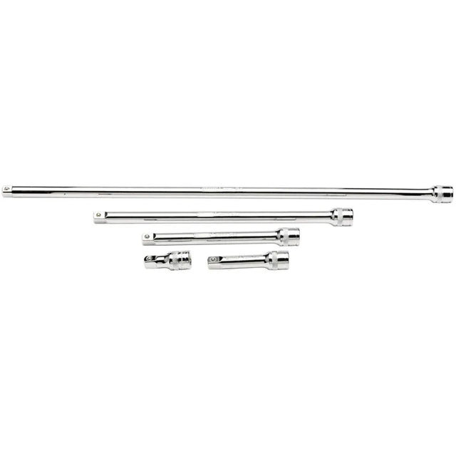 Draper Extension Bar Set, 3/8" Sq. Dr., Polished Chrome (5 Piece)