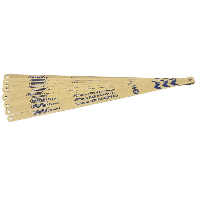 Draper Bi-Metal Hacksaw Blades, 300 Mm, 24 Tpi (pack of 10)