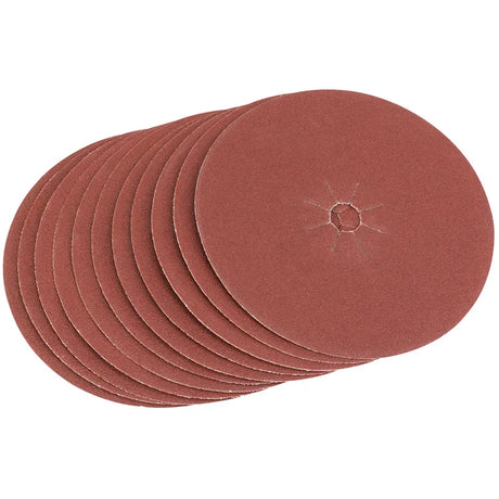 Draper 125mm Fine Grade Aluminium Oxide Sanding Discs (Pack of 10)