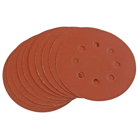 Ten 125mm 400 Grit Hook and Loop Sanding Discs