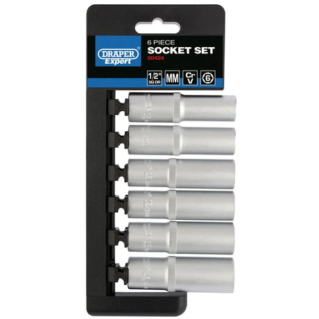 Draper 1/2" Sq. Metric Deep Socket Set (6 Piece)