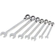 Draper Hi-Torq Metric Reversible Ratcheting Combination Spanner Set (7 Piece)
