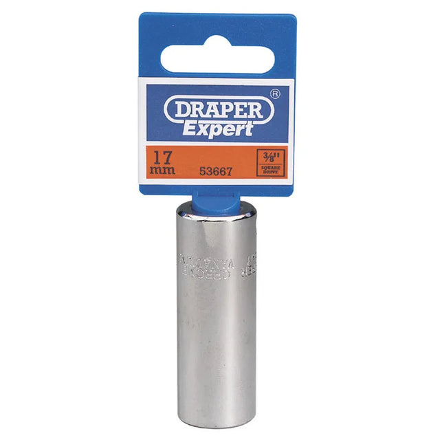 Draper 17 Mm 3/8" Sq. Dr. Hi-Torq® 12 Point Deep Socket