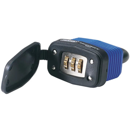 Draper 42mm Resetable 3 Number Combination Laminated Steel Padlock and Bumper