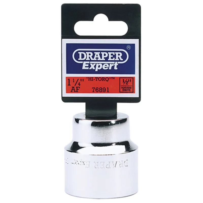 Draper 1.1/4" 1/2" Sq. Dr. Hi-Torq® 12 Point Socket