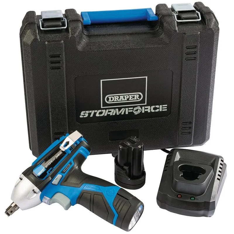 Draper Storm Force® 10.8V Power Interchange 3/8" Impact Wrench Kit (80Nm)