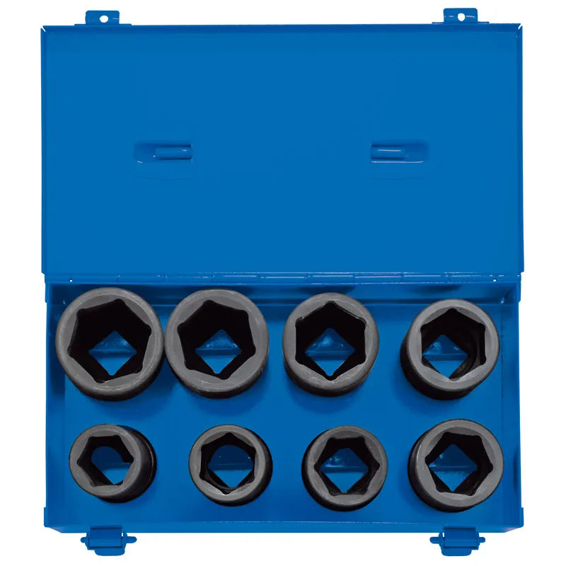 Draper Metric Deep Impact Socket Set in Metal Case 3/4" Sq. Dr. (8 Piece)