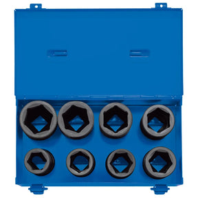 Draper Metric Deep Impact Socket Set in Metal Case 3/4" Sq. Dr. (8 Piece)