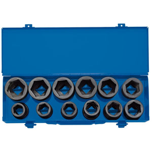 Draper 3/4" Sq. Combined MM/AF Impact Socket Set in Metal Case (12 Piece)