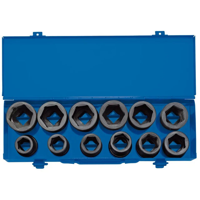 Draper 3/4" Sq. Combined MM/AF Impact Socket Set in Metal Case (12 Piece)