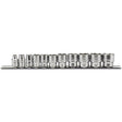 Draper 3/8" Sq. Imperial Socket Set on Metal Rail (11 Piece)