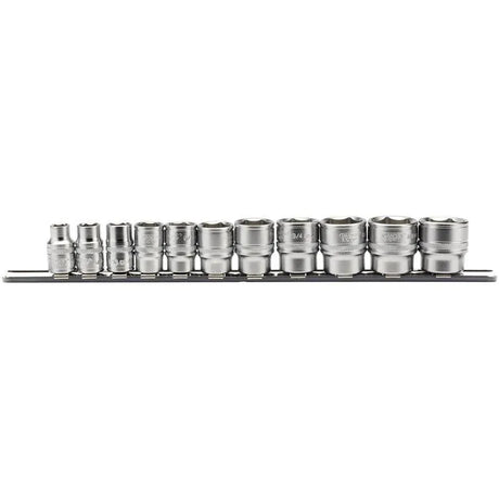 Draper 3/8" Sq. Imperial Socket Set on Metal Rail (11 Piece)
