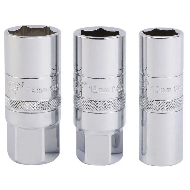 Draper 1/2" Sq Dr Set of Spark Plug Socket (3 Piece)