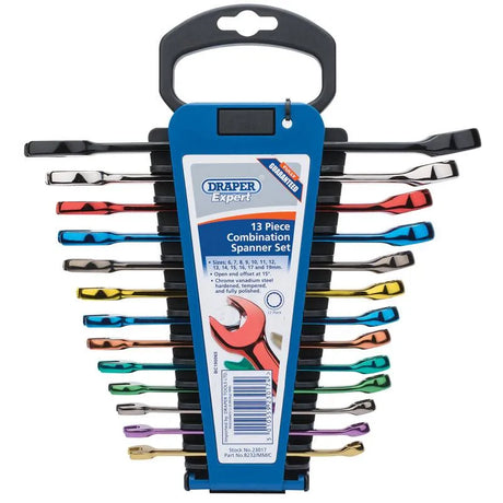 Draper Hi-Torq Metric Coloured Combination Spanner Set (13 Piece)